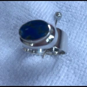 Lapis Lazuli silver stone ring- size 6 (Discontinued)